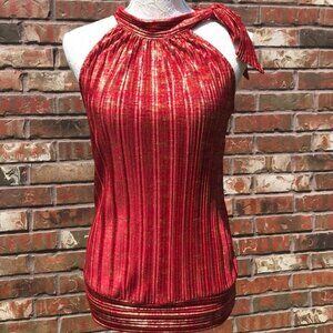 Heart Soul red and gold blouse